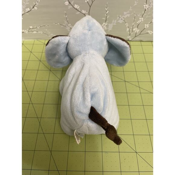 Carter's Child of Mine Light Blue and Brown Plush 8" Elephant Stuffed Animal Toy - Picture 4 of 14